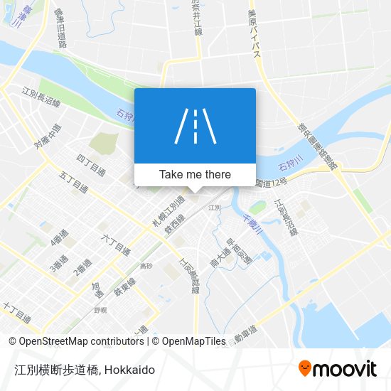 江別横断歩道橋 map