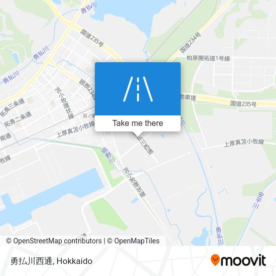 勇払川西通 map