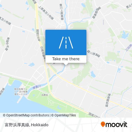富野浜厚真線 map