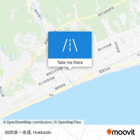 Nishioka East 1st Street map