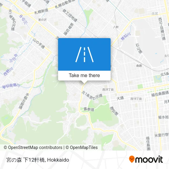 Miyanomori 12-ken Bridge map