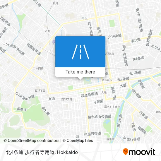 北4条通 歩行者専用道 map