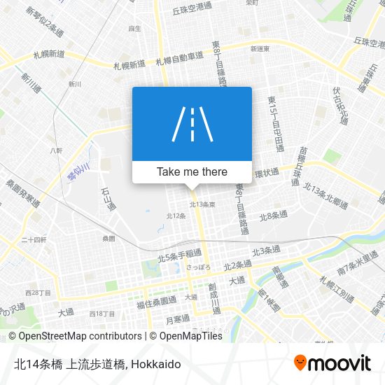 北14条橋 上流歩道橋 map
