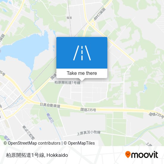 柏原開拓道1号線 map