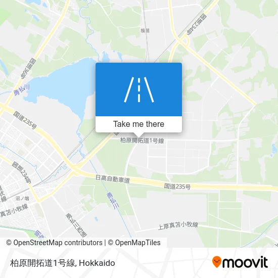 柏原開拓道1号線 map