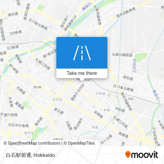 Shiroishi Station Front Street map