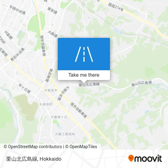 栗山北広島線 map