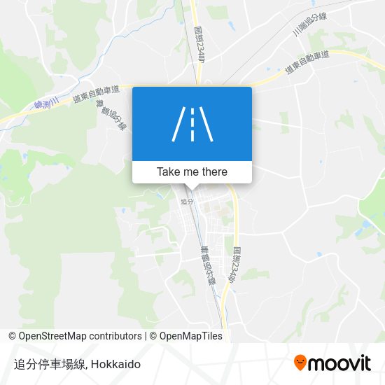 追分停車場線 map