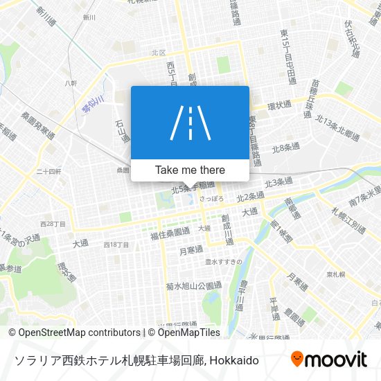 ソラリア西鉄ホテル札幌駐車場回廊 map