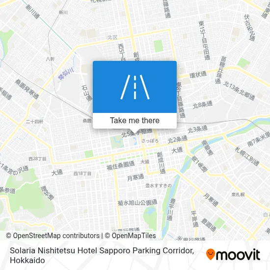 Solaria Nishitetsu Hotel Sapporo Parking Corridor map