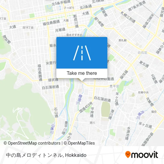 Naka no Shima Melody Tunnel map