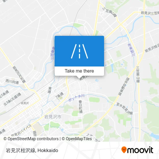 岩見沢桂沢線 map