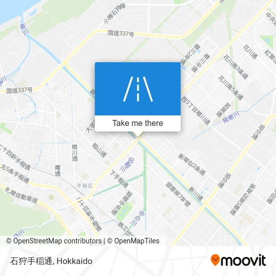 石狩手稲通 map
