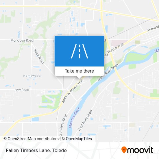 Fallen Timbers Lane map