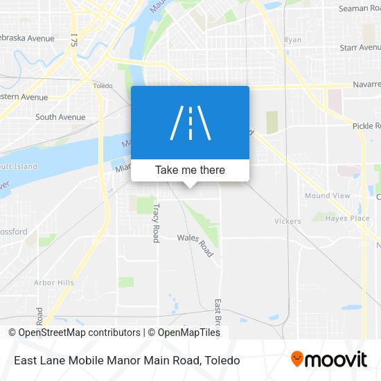 Mapa de East Lane Mobile Manor Main Road