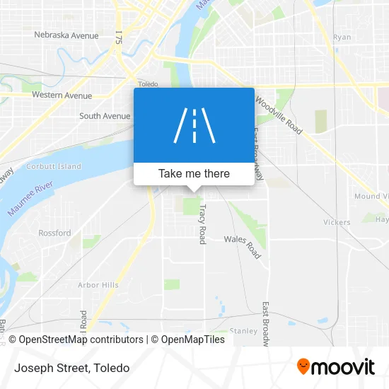 Joseph Street map