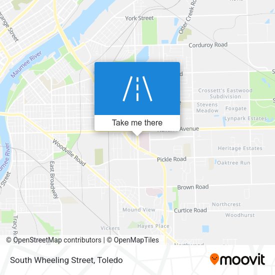 Mapa de South Wheeling Street