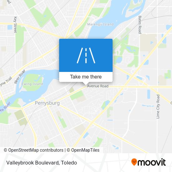 Valleybrook Boulevard map