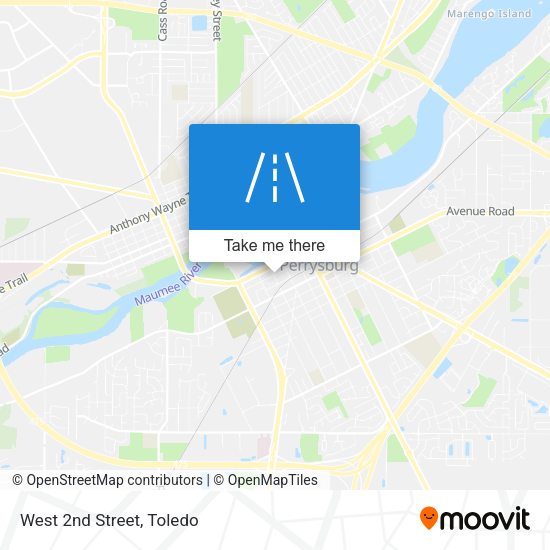 Mapa de West 2nd Street