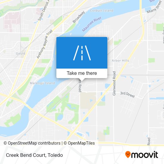 Mapa de Creek Bend Court