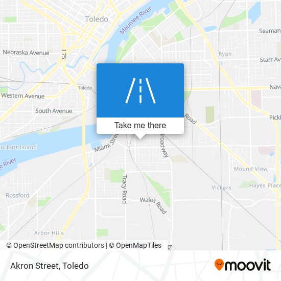 Akron Street map