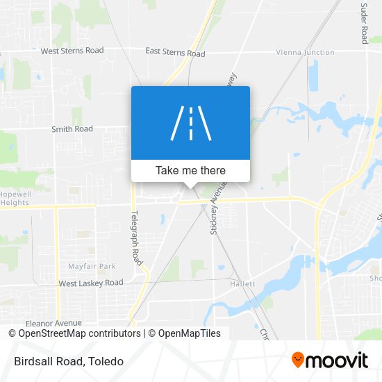 Mapa de Birdsall Road