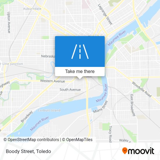 Mapa de Boody Street
