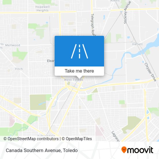 Mapa de Canada Southern Avenue