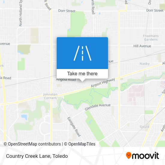 Country Creek Lane map