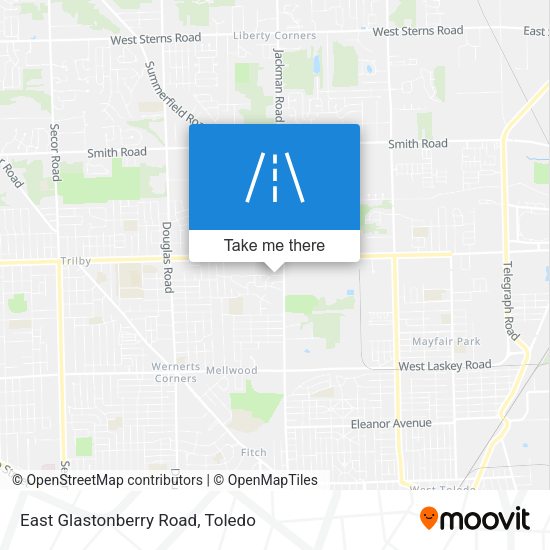 East Glastonberry Road map