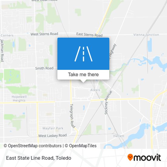 East State Line Road map