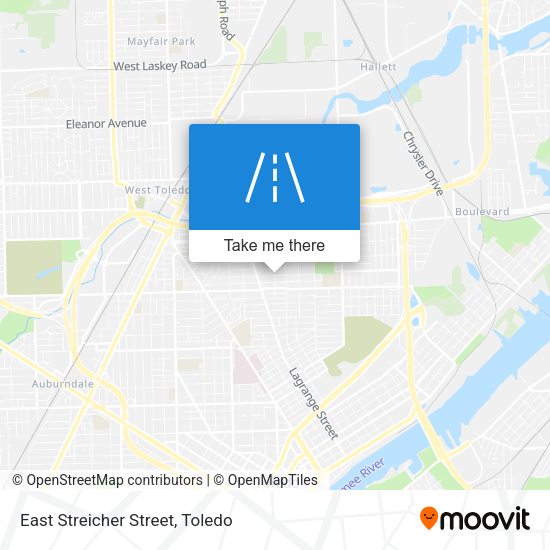 East Streicher Street map