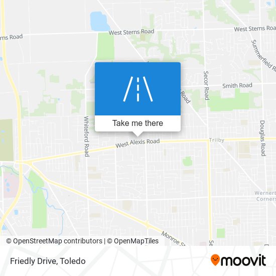 Friedly Drive map