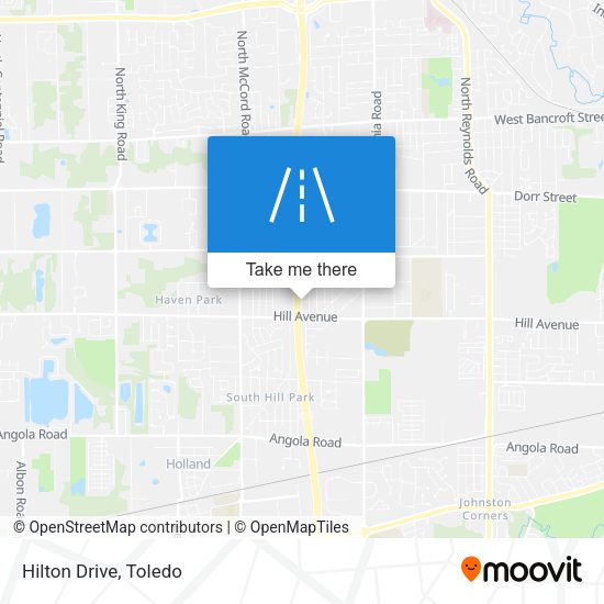 Hilton Drive map