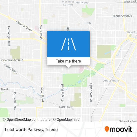 Mapa de Letchworth Parkway