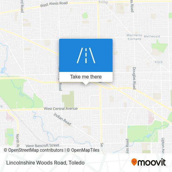 Lincolnshire Woods Road map