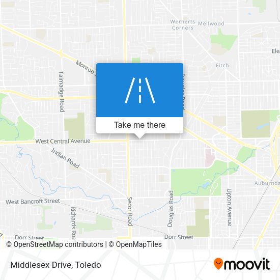 Mapa de Middlesex Drive