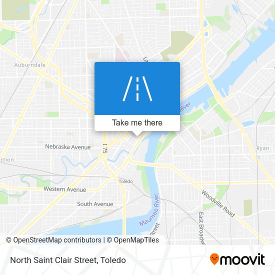 North Saint Clair Street map