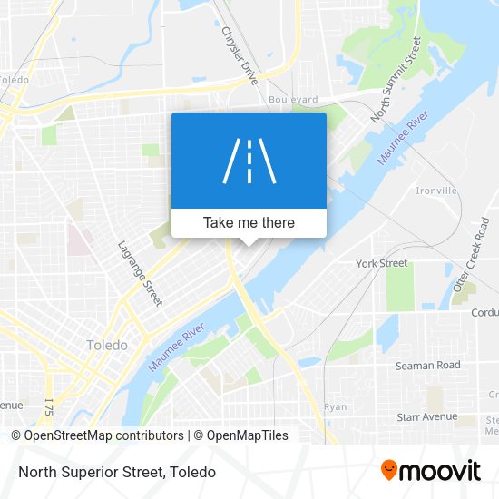 North Superior Street map