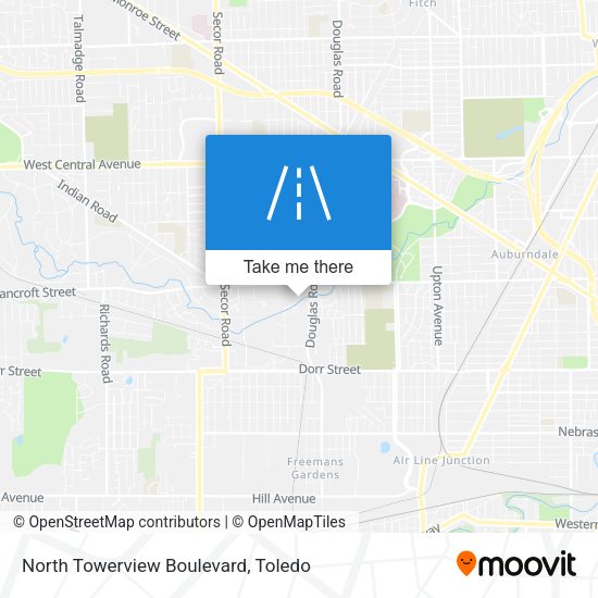 North Towerview Boulevard map