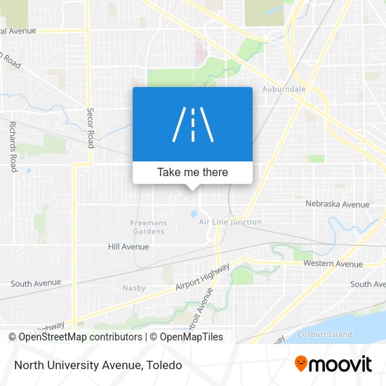 North University Avenue map
