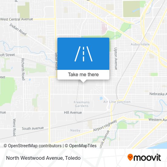 North Westwood Avenue map