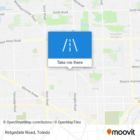 Ridgedale Road map