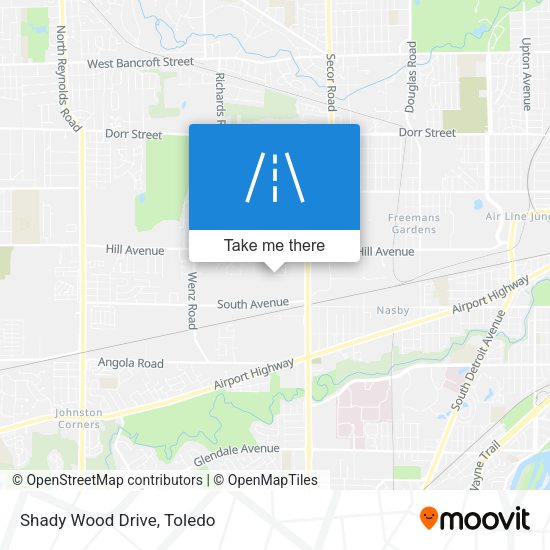 Shady Wood Drive map