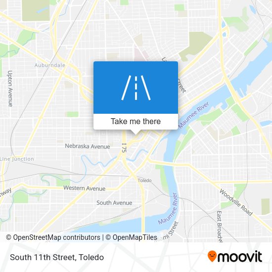 South 11th Street map