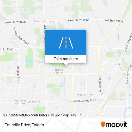 Tourville Drive map