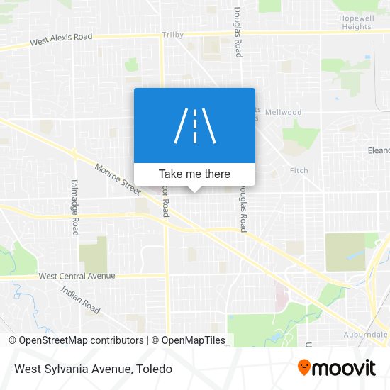 West Sylvania Avenue map