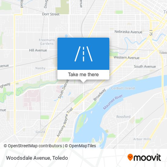 Mapa de Woodsdale Avenue