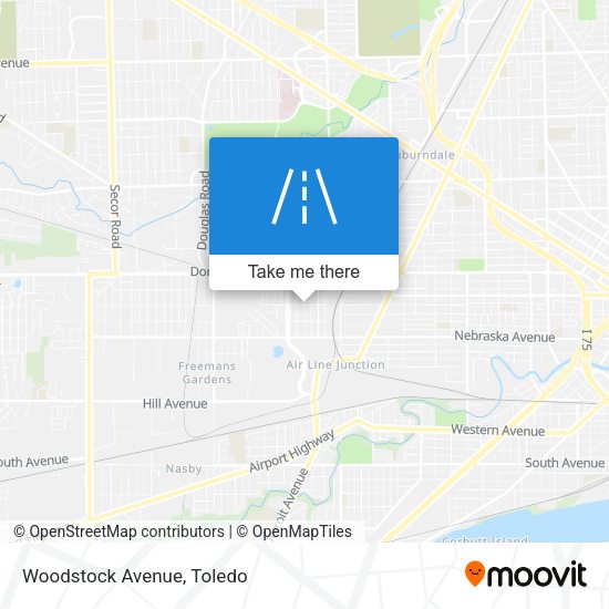 Mapa de Woodstock Avenue