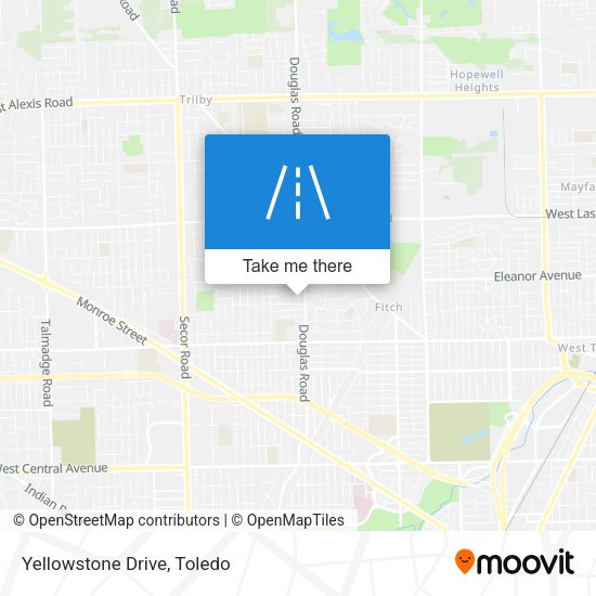 Mapa de Yellowstone Drive